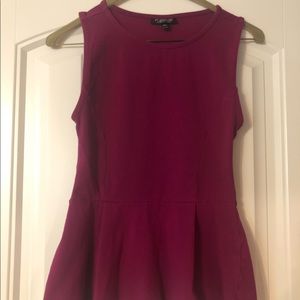 Magenta Peplum top